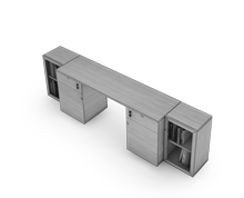 کتابخانه-و-ویترین-کوتاه-ویژه-اتاق-مدیر-عامل-کلاسیکال-تیپ-6042-41 -  - https://mohitara.com