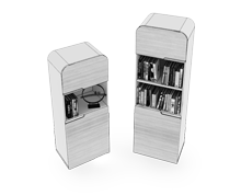 کمد-بایگانی-نیم-درب-چوبی-با-دو-درب-و-یک-طبقه-درب-دار-برلیانت-تیپ-6283-41 -  - https://mohitara.com